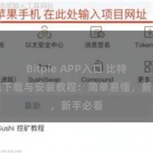 Bitpie APP入口 比特派钱包下载与安装教程：简单易懂，新手必看