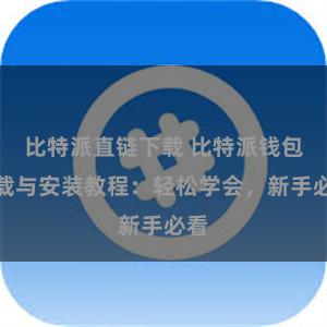 比特派直链下载 比特派钱包下载与安装教程：轻松学会，新手必看