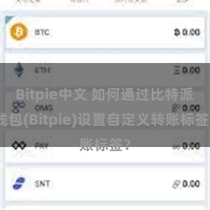 Bitpie中文 如何通过比特派钱包(Bitpie)设置自定义转账标签？